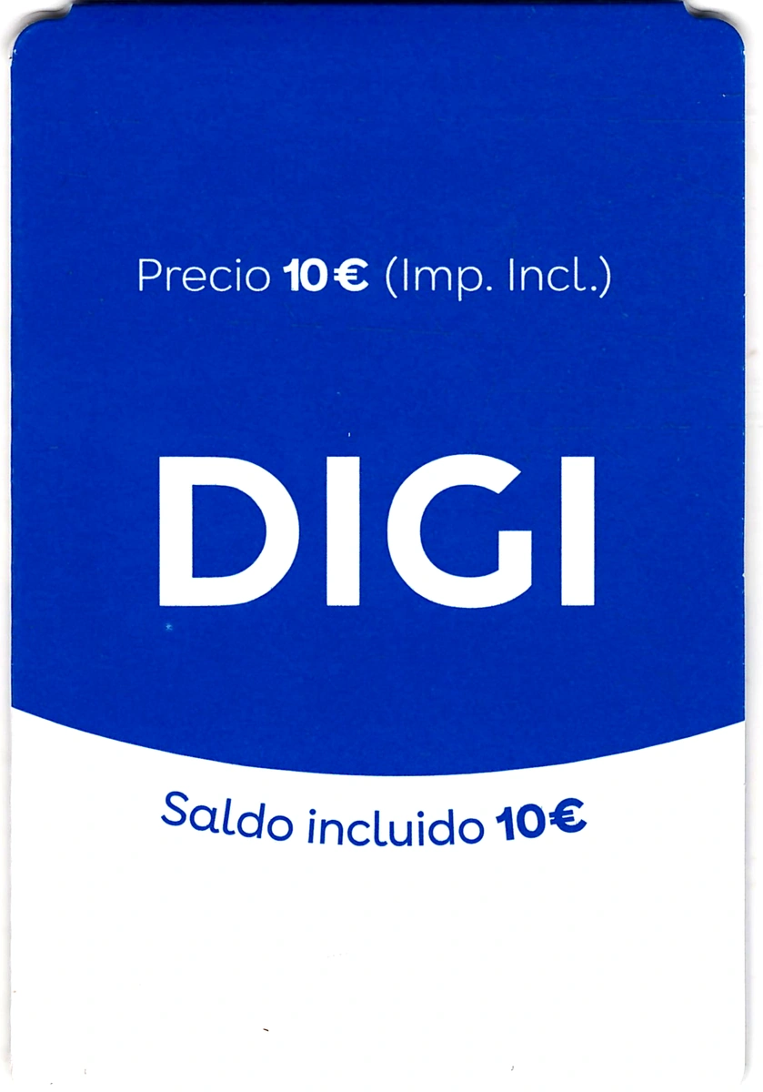 Tarjeta prepago DIGI de 10 euros