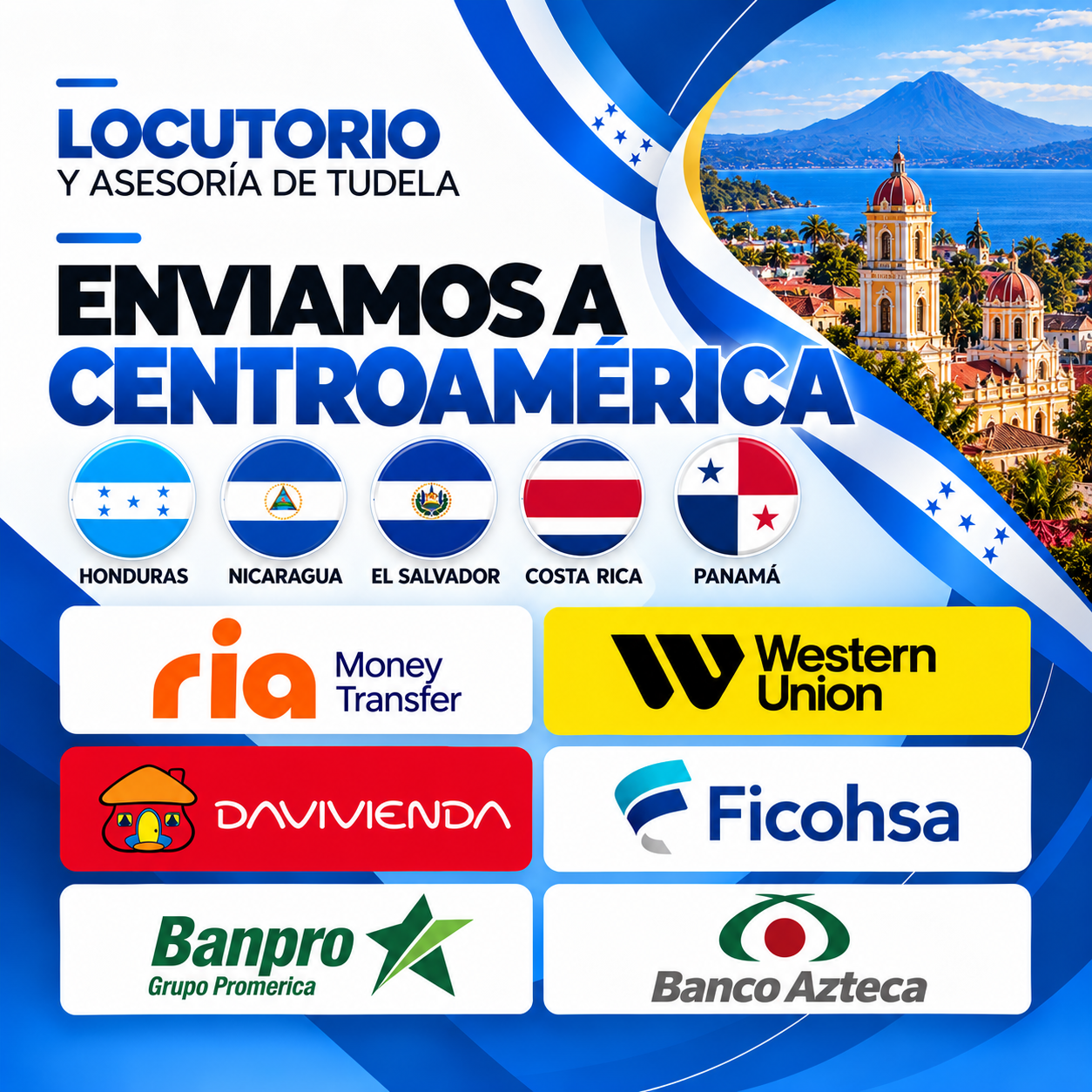 Envíos de dinero desde Tudela a Centroamérica