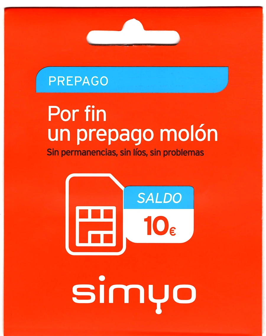 Tarjeta SIM prepago Simyo de 10 euros